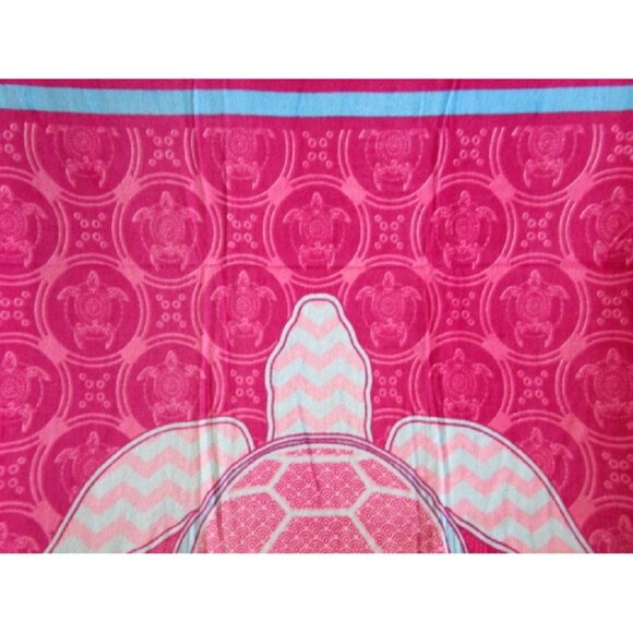 New Pink Rose Sea Turtle Beach Towel Cotton Bath Pool GIFT Turtles Honu Ocean - Picture 3 of 4